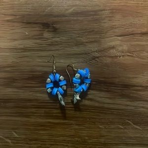 starry night earrings. preppy clay beads
